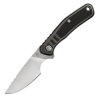 Gerber Downwind Black Fixed Blade Caper, Plain Edge, Drop Point, Waxed Canvas Sheath