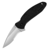 Kershaw Scallion Folding Assisted Open Knife Drop Point 2.4" Black/Silver