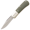 Browning Steambank Slipjoint Folding Knife 2.5" 12C27 Satin Clip Point Blade Green Canvas