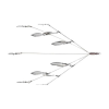 Diamond Baits 6.5" Diamond Mine Umbrella Rig Nickel 6.5" 8 Blade