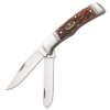 Browning Joint Venture 2 Blade Slipjoint Folding Pocket Knife Jigged Bone Handles