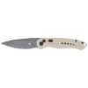 CobraTec Knives TANDIABLOAUTO Diablo 3.50" Folding Black Stonewashed D2 Steel Blade, 4.75" Tan Textured G10 Scales Handle