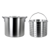 Chard ASP42 - 15" 42 qt. Aluminium Induction Pot with Strainer Basket
