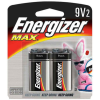 Energizer Max 9 Volt Battery 2 Pack