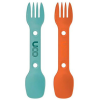 Utility Spork 2Pk W/Cord Teal+Emberorg