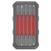 Real Avid AVAGSPS Accu-Grip Steel Picks Red Rubber Overmold Handle 5 Pieces