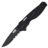 Sog Flash I-Partially Serrated Black Tini Folding 2.5" Blade Black