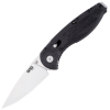SOG AE01 Aegis Folding Knife Assisted 3.5" Satin Plain Blade Black FRN Handles Piston Lock