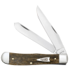Case XX Trapper SHOT Show Smooth Olive Green Bone 10865 Stainless Pocket Knife