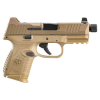 FN-509 Compact Tactical 9mm SA Pistol 4.32" TB 24 Rds Polymer Frame FDE
