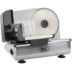 LEM Products 7.5in Blabe Belt Driven Meat Slicer, Stainless Blades, Gray Painted Steel Base