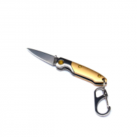 Brighten Blades Digger Keychain Not So Heavy Metal Knife, 1.625in, 8Cr13MoV Stainless Steel, Drop Point