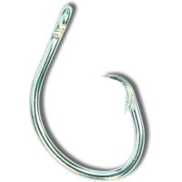Mustad Classic Circle Hook, Curved In Point, 2X Strong, Ringed Eye, Duratin, Size 16/0, 100 per Pack