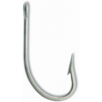 Mustad Sea Demon Big Game Hook, Forged Knife Edge Point, Ringed Eye, Duratin, Size 16/0, 10 per Pack