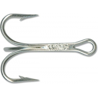 Mustad Classic Treble Hook, 1X Strong Ringed Eye, Duratin, Size 10/0, 25 per Pack