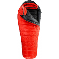 Western Mountaineering Bison Gore Infinium Sleeping Bag, Right Zip, Crimson/Black, 6in