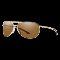 Smith Serpico Slim 2 Sunglasses, Matte Gold Frame, ChromaPop Polarized Gray Green Lens