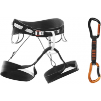 Wild Country Climbing Combo 12cm Electron Sport Quickdraw Extra Small Mosquito Harness Orange/Black