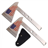 Perfect Point Throwing Axe 3Cr13 Stainless Steel Stainless Steel 2 Peace USA Flag