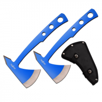 Perfect Point 2 Throwing Axe Set 3Cr13 Stainless Steel Stainless Steel Blue