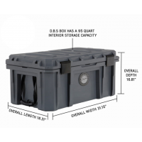 Overland Vehicle Systems D.B.S. Dry Box w/ Wheels Drain and Bottle Opener Dark Grey 95 QT