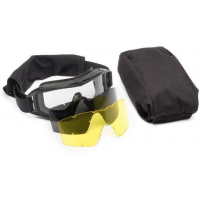Revision Desert Locust Ballistic Goggles Deluxe Kit Black w/Clear Solar Yellow Lenses