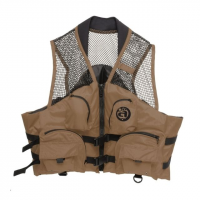 Airhead Deluxe Mesh Top Fishing Vest Bark Extra Small