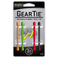 Nite Ize Gear Bendable Tie 3in - Asst. 4 Pack OGRBlk
