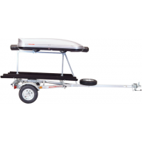 Malone Auto Racks MicroSport LowBed 2 Kayak Trailer Package 2 Sets Bunks Cargo Box Rod Tube Spare Tire