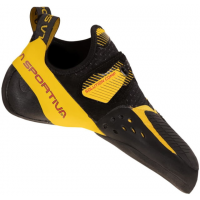 La Sportiva Solution Comp Climbing Shoes - Men's Black/Yellow 44.5 Medium