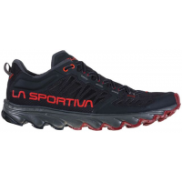 La Sportiva Helios III Running Shoes - Men's Black/Poppy 42.5 Medium