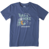 Life Is Good Take a Hike Crusher Tee, Darkest Blue, Small