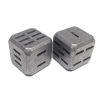 Flytanium Sci-Die Large Titanium D6 Dice, Set of 2, Stonewash
