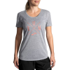 Brooks Distance Short Sleeve Running Shirt - Women's, Heather Ash/Run, S