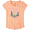 Life Is Good Landscape Smiling Smooth Tee, Fresh Coral, Medium