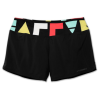 Brooks Chaser 5 Inch Women's Running Short, Black/Multi Alpha, Extra Large, 221255-Blk/MultiAlpha-XL