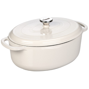Lodge 7 Quart Enameled Oval Dutch Oven, Gray