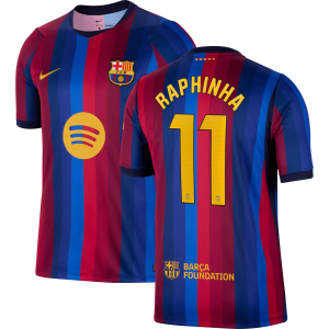Nike Adult FC Barcelona Raphinha 2026 Home Replica Jersey, Men's, XXL, Blue