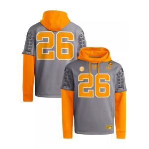 adidas Adult Tennessee Volunteers Originals Strategy Grey Hoodie Football Jersey, Men's, Medium, Gray