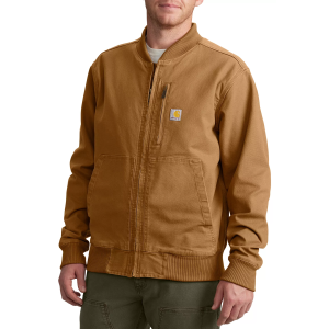 Carhartt Men's Duck Bomber Jacket, XL, Carhartt Brown