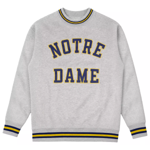 Homefield Homefield Men's Notre Dame Fighting Irish Ash Tri-Stripe Crewneck Sweatshirt, XXL, Gray - $95.00 at DICK'S Sporting Goods