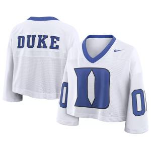 Nike Women's Duke Blue Devils White Fashion Football Jersey, Small