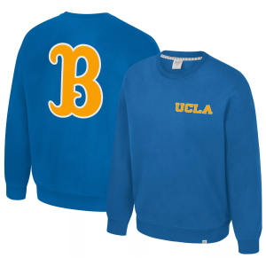 Colosseum Men's UCLA Bruins Blue Super-Rich Vintage Crewneck Sweatshirt, Small