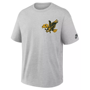 Nike Men's Iowa Hawkeyes Grey Heather Set On Max90 Legacy T-Shirt, Small, Gray