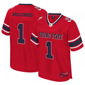 Colosseum Men's Fresno State Bulldogs Red All Day Jersey, Small