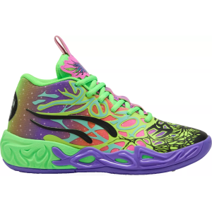 PUMA x LAMELO BALL Kids' Grade School MB.04 Basketball Shoes, Size 5.5, Black/Green