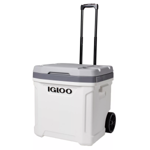 Igloo 60 Quart Latitude Roller Cooler, Ash Gray Meteorite White