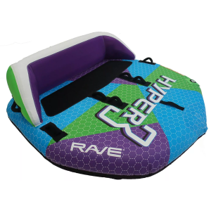 Rave Sports Hyper 3 Person Boat Towable Tube, Kids, Blue/Green/Purple