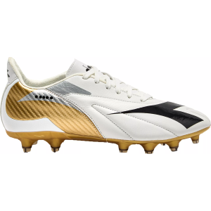 Diadora Maximus Elite LT SLP12 FG Soccer Cleats, Size 6.5, White/Gold