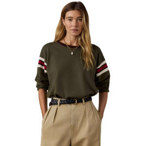 Faherty Faherty Women's Sport Jersey Throwback Long Sleeve T-Shirt, Small, Olive Night Varsity - $98.00 at DICK'S Sporting Goods